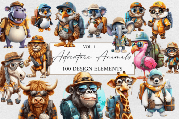 Back to School Animal Clipart Bundle