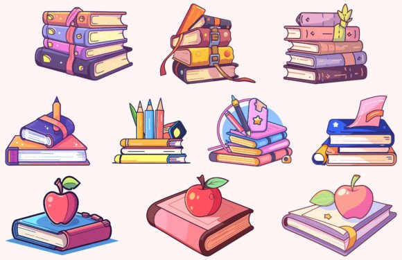 Back to School Book Vector Bundle: A Strategic Design Asset for Purpose-Driven Creators
