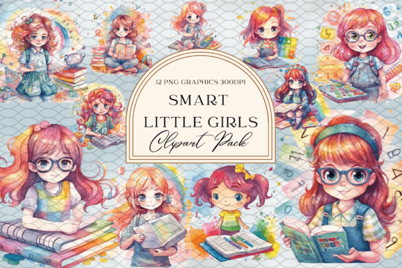 Back to School Smart Little Girls