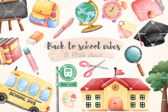 Back to School Vibes Clipart
