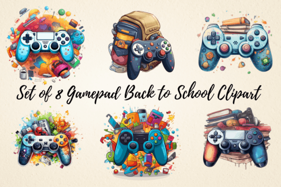 Gamepad Back to School Clipart