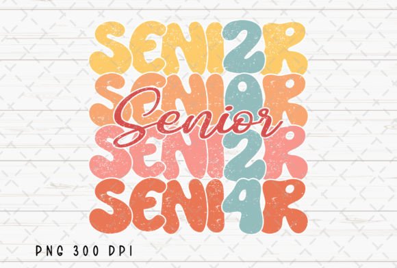 Retro Senior 2024 Back to School PNG