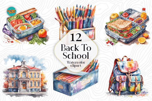 Watercolor Back to School Sublimation